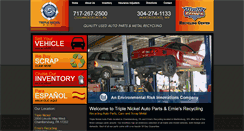 Desktop Screenshot of erniesrecycling.com