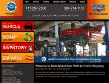 Tablet Screenshot of erniesrecycling.com